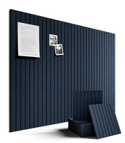 Fluxynara front view Carbon Blue bulletin board showcasing large wall benefit