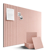 Fluxynara front view of large pink bulletin board showing full assembled benefit of organization