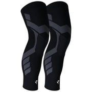 Flytex rodillera frontal empaquetada mostrando diseño negro y soporte visible