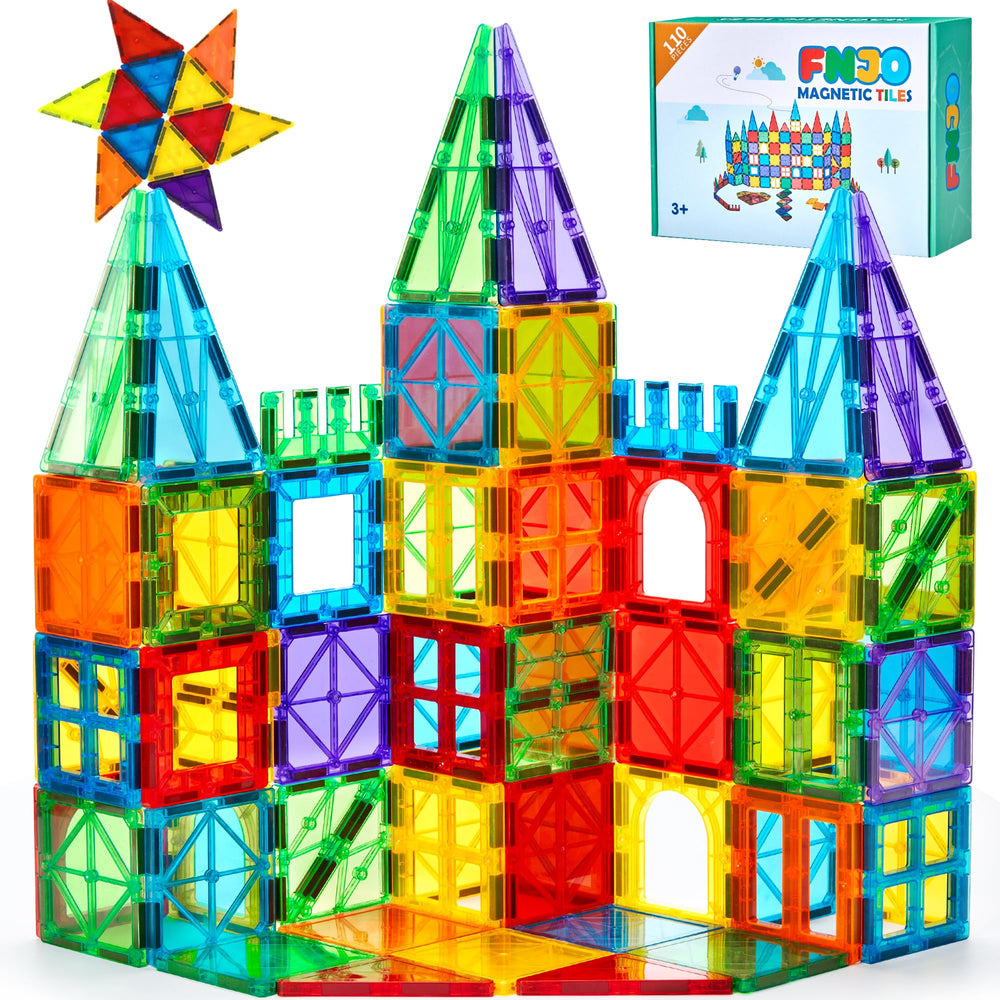 FNJO frontal de la caja 110PCS mostrando piezas coloridas y contenido