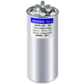 FOCSPROD condensador frontal mostrando etiquetas y capacidad, seguridad certificada