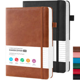 FOCUS DAY cuaderno frontal negro y marrón mostrando diseño elegante y protección