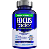 Focus Factor front packaging showing bottle and label, clear brand support