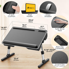 FoldWise closeup leather surface highlighting slip-resistant finish and easy cleaning benefit