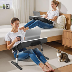 FoldWise cushion detail showing four soft cushions that insulate and stabilize on lap