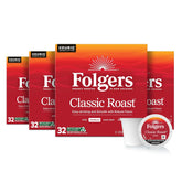 Folgers front packaging showing brand and medium roast, convenient bulk supply