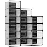 Foluck caja frontal transparente mostrando zapatos ordenados y fácil identificación