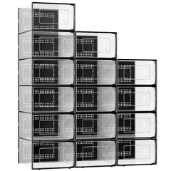 Foluck caja frontal transparente mostrando zapatos ordenados y fácil identificación