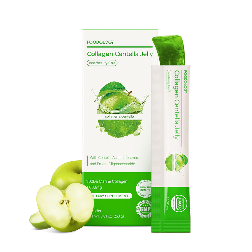 FOODOLOGY frontal del empaque Coleology con diseño del producto y cantidad visible