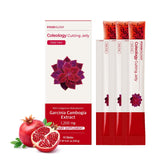 FOODOLOGY frontal del embalaje sabor granada mostrando 30 sticks y beneficios