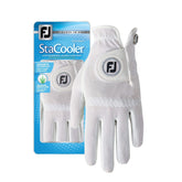 FootJoy guante StaCooler frente del guante Pearl mostrando estilo y ajuste