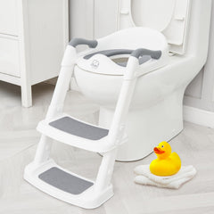 Forbena asiento frontal blanco-gris mostrando estabilidad y soporte