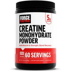 Force Factor envase frontal mostrando pureza y dosis de 5 g