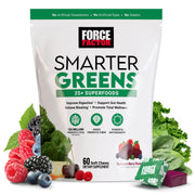 Force Factor empaque frontal Smarter Greens mostrando conveniencia