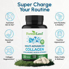 ForestLeaf etiqueta con ingredientes clave ácido hialurónico y vitamina C