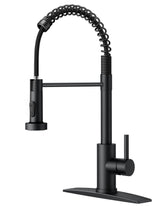 FORIOUS black faucet front view showcasing high-arc clearance and sleek finish benefit