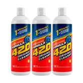 Formula 420 frasco frontal mostrando etiqueta y tamaño, limpieza rápida