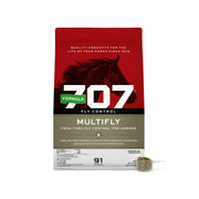 Formula 707 front package showing MultiFly 5 lb bag and product branding benefits