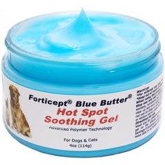 Forticept frasco frontal mostrando el gel azul y tamaño 4 oz útil para primeros auxilios