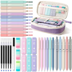 Four Candies estuche morado frontal mostrando cierre y capacidad organizada