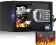 FOWORE front view of compact safe showing secure door and matte finish for concealment