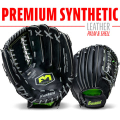 Franklin Sports web and reinforced stitching highlighting durable construction