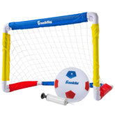 Franklin Sports front view of goal showing compact frame and starter kit benefits