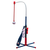 Franklin Sports front view of assembled tee set and included bat for easy setup benefit