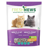 Fresh News front package showing brand and 25 lb bag with benefits