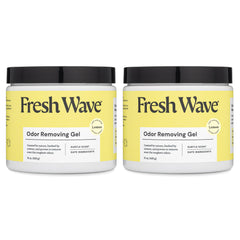 Fresh Wave envase frontal mostrando el gel y el aroma limón, elimina olores naturalmente