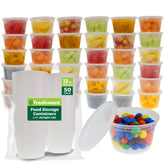 Freshware envase frontal con tapa mostrando diseño apilable y fácil cierre