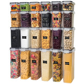 Freshware front view of organized container set showing clear benefit of visual inventory