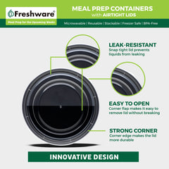 Freshware textura del polipropileno seguro libre de BPA demostrando durabilidad