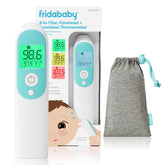 Frida Baby front view showing compact thermometer and quick-read benefit