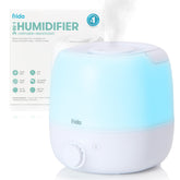 Frida humidificador vista frontal mostrando diseño compacto y control fácil