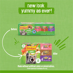 Friskies etiqueta con ingredientes y beneficios nutricionales claros