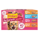 Friskies front packaging showing variety pack and clear benefit of convenience