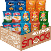 Frito Lay front packaging showing entire 40-count variety pack and convenience