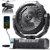 FRIZCOL vista frontal del ventilador con luz y botones, comodidad portátil