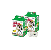 Fujifilm Instax Mini embalaje frontal mostrando el pack y beneficio de uso inmediato