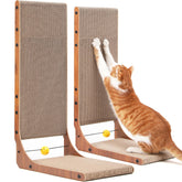FUKUMARU front view of L-shaped scratcher showing full design and furniture protection