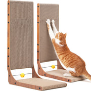 FUKUMARU front view of L-shaped scratcher showing full design and furniture protection