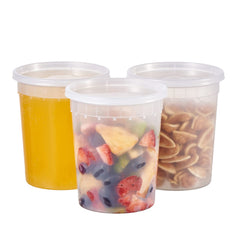 FULING paquete frontal 32 oz mostrando containers apilables y cantidad