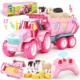 Funwee tractor front view shows headlights and authentic look for realistic play