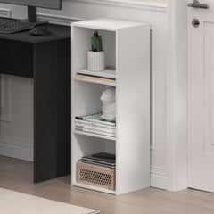 Furinno LUDER side profile demonstrating slim depth ideal for tight spaces