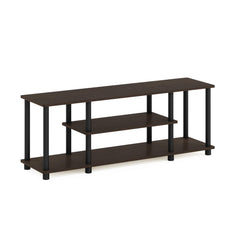 Furinno mueble en uso en sala compacta con TV y consolas
