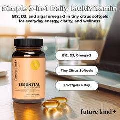 Future Kind softgels close-up revealing smooth citrus-scented texture