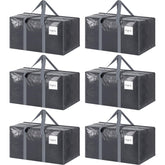 FYGRIP front view of gray 6-pack moving bags shows capacity and durable design