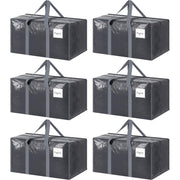 FYGRIP front view of gray 6-pack moving bags shows capacity and durable design
