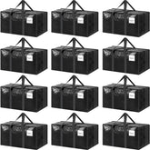 FYGRIP front view of 12-pack bags showing size and black finish for efficient moving